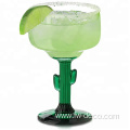 colored Cactus Margarita Glasses Cocktail Drinkware